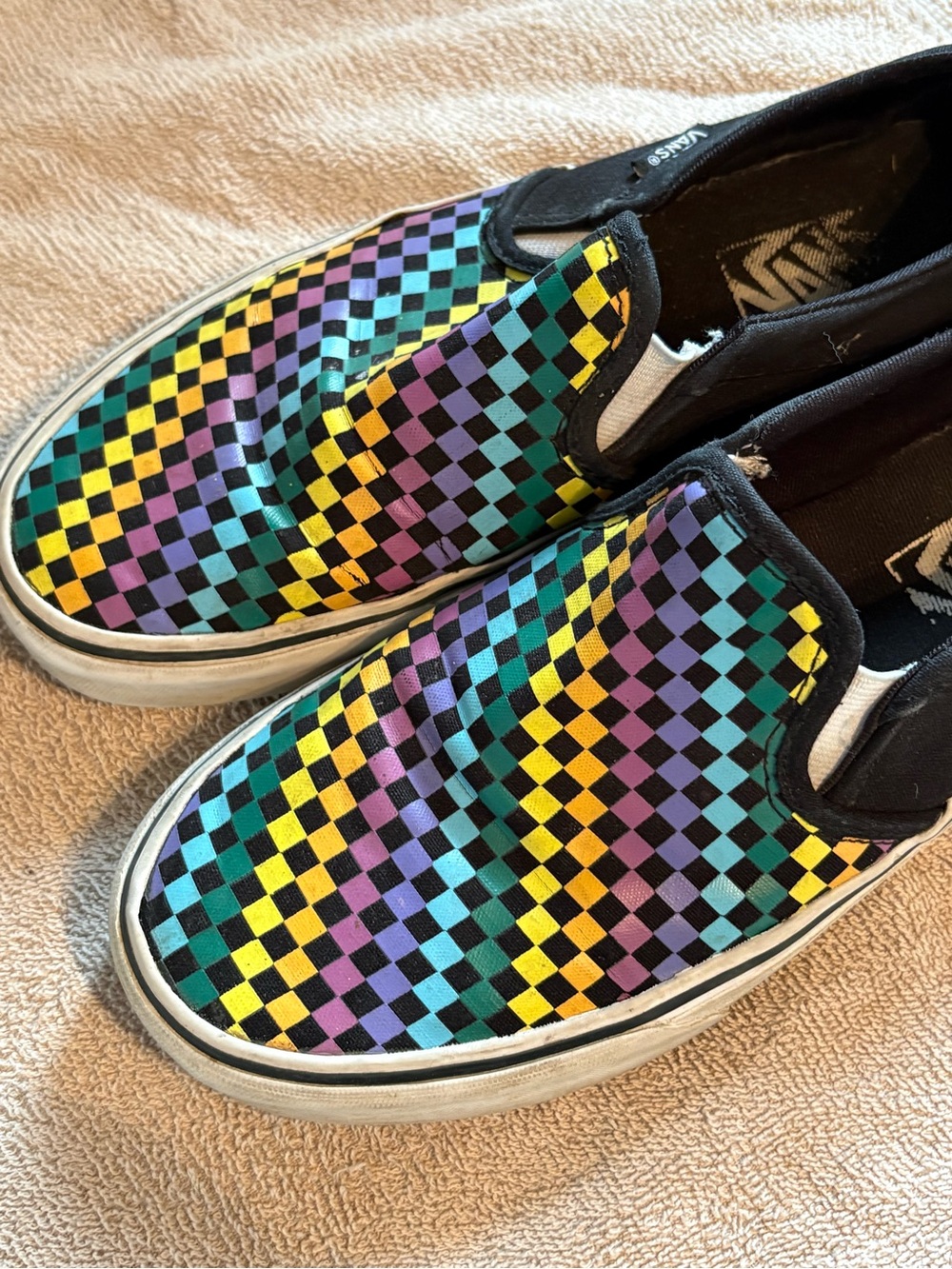 Vans Slip-On in bright colors Checkerboard - Picture 5 of 7